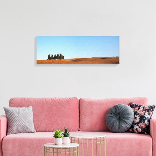 Toscaanse landschap met cipressen panorama canvas (Insitu (Woonkamer))