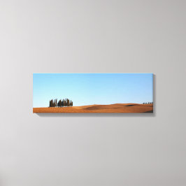 Toscaanse landschap met cipressen panorama canvas afdruk
