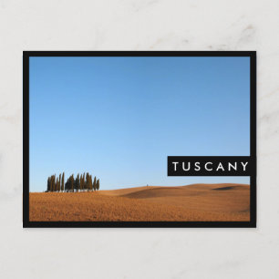 Toscaanse landschap met cypresse stijlvol briefkaa briefkaart