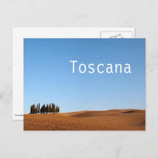 Toscaanse landschap met cypressen en briefkaart va (Voorkant / Achterkant)