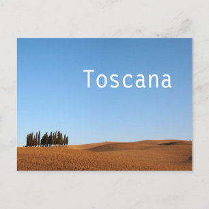 Toscaanse landschap met cypressen en briefkaart va