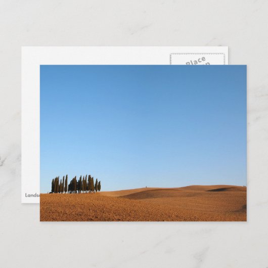 Toscaanse landschap met een briefkaart met cyperse (Voorkant / Achterkant)