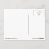 Toscaanse landschap met een briefkaart met cyperse (Achterkant)