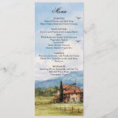 Toscaanse Landschap Natuur Landschap Bruiloft Menu (Voorkant)