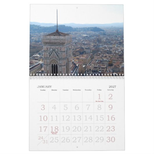 Toscaanse landschappen kalender (Jan 2027)