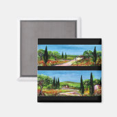 TOSCAANSE LANDSCHAPPEN MAGNEET (Voorkant / Achterkant)