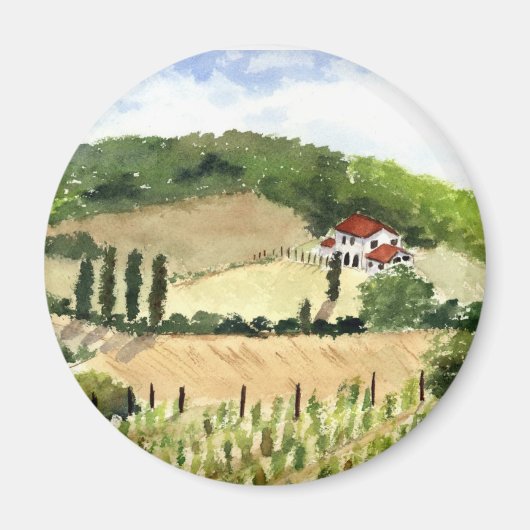 Toscaanse landschapsmagneet magneet (Voorkant)