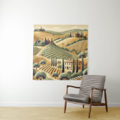Toscaanse Landschapsprint wandtapijt Wandkleed (In situ)