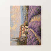 Toscaanse lavendelveld met stenen huisje legpuzzel (Verticaal)
