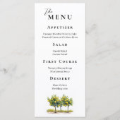 Toscaanse Lemon Grove Waterverf bruiloft Menu (Voorkant)