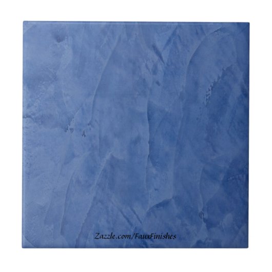 Toscaanse lichtblauwe faux finish tegeltje (Voorkant)