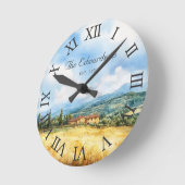 Toscaanse mediterrane traditionele boerderij ronde klok (Hoek)