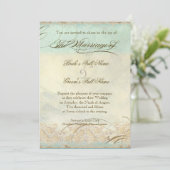 Toscaanse olijfboom in Swirl - bruiloft uitnodigin Kaart (Staand voorkant)