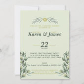 Toscaanse Olijftuin bruiloft douche uitnodiging (Voorkant)