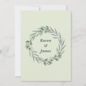 Toscaanse Olijftuin bruiloft douche uitnodiging (Achterkant)