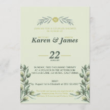 Toscaanse Olijftuin bruiloft douche uitnodiging