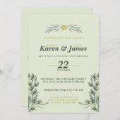Toscaanse Olijftuin bruiloft uitnodiging (Voorkant / Achterkant)