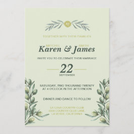 Toscaanse Olijftuin bruiloft uitnodiging