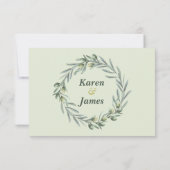 Toscaanse Olijftuin repetitie diner uitnodiging (Achterkant)