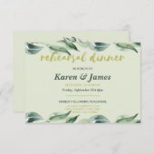 Toscaanse Olijftuin repetitie diner uitnodiging (Voorkant / Achterkant)