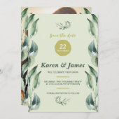 Toscaanse Olijftuin Sla de datum foto Save The Date (Voorkant / Achterkant)