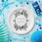 Toscaanse Olijven Botanische Wreath Papieren Bordje (Feest)