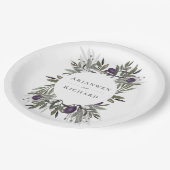 Toscaanse Olijven Botanische Wreath Papieren Bordje (Gekanteld)