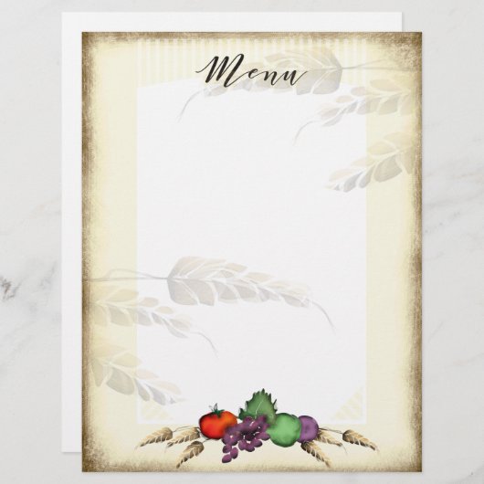 Toscaanse oogstvoedingsmiddelen verouderd tarwemen (Voorkant / Achterkant)