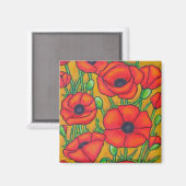 Toscaanse papaver magneet (Voorkant / Achterkant)