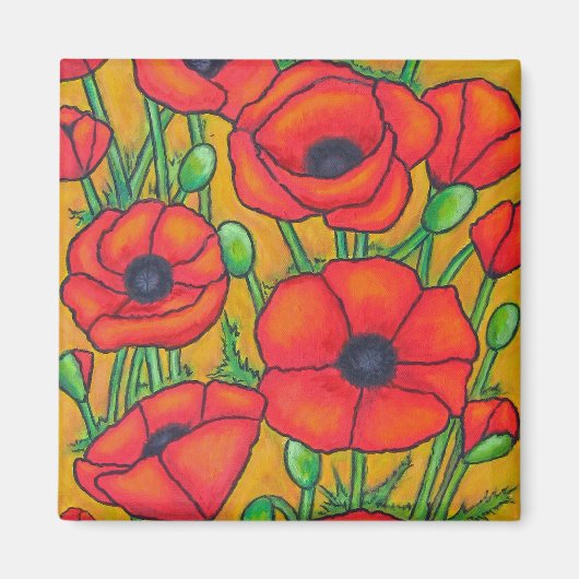 Toscaanse papaver magneet (Voorkant)