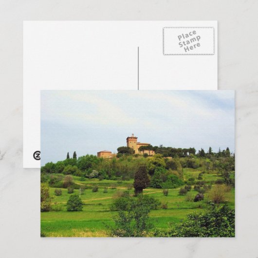 Toscaanse platteland briefkaart (Voorkant / Achterkant)