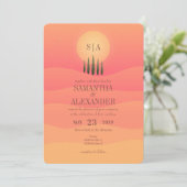 Toscaanse platteland zonsondergang cipressen bomen kaart (Staand voorkant)