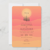 Toscaanse platteland zonsondergang cipressen bomen kaart (Voorkant)