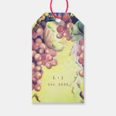 Toscaanse rijke rode druiven cocktail servetten cadeaulabel (Voorkant)