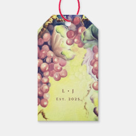 Toscaanse rijke rode druiven cocktail servetten cadeaulabel