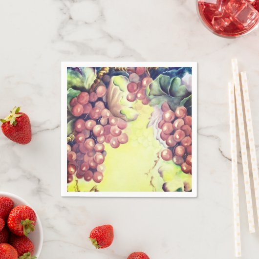 Toscaanse rode druiven servetten voor wijn nachten (Insitu)