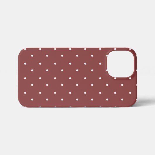 Toscaanse rode en witte Polka Dots Telefoonhoesjes iPhone Hoesje (Achterkant horizontaal)