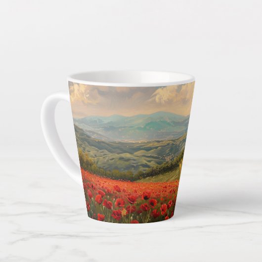 Toscaanse scene 2 latte mok (Linkerhoek)