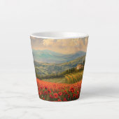 Toscaanse scene 2 latte mok (Voorkant)