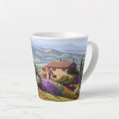 Toscaanse scene 3 latte mok (Rechterhoek)