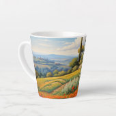 Toscaanse scene 4 latte mok (Linkerhoek)