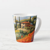 Toscaanse scene 4 latte mok (Rechterhoek)