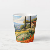 Toscaanse scene 4 latte mok (Voorkant)