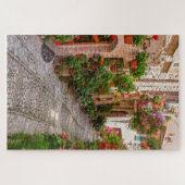 Toscaanse stad - een rustige steenstraat legpuzzel (Horizontaal)