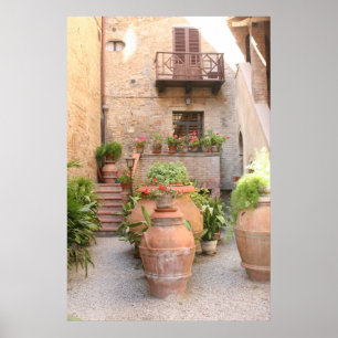 Toscaanse steeg poster