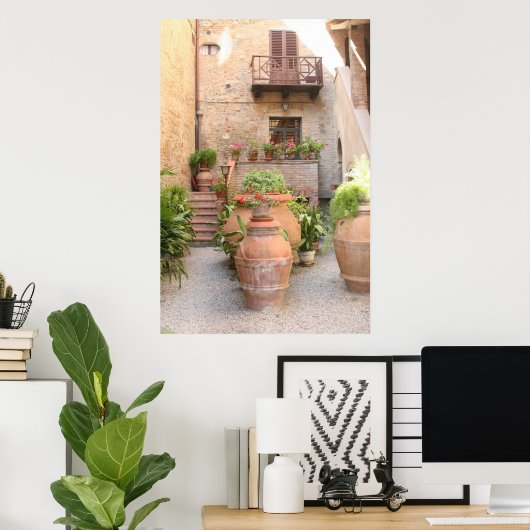 Toscaanse steeg poster (Thuiskantoor)