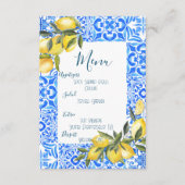 Toscaanse Tegel Waterverf Lemons Menu (Voorkant)