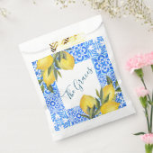 Toscaanse Tegel Waterverf met citroen Bedankzakje (Gezegeld)