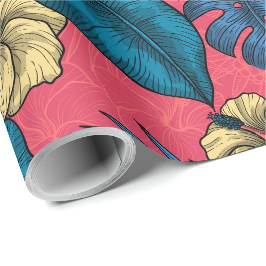 Toscaanse tuin in rood en blauw cadeaupapier (Rol Hoek)