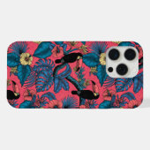 Toscaanse tuin in rood en blauw iPhone hoesje (Achterkant horizontaal)